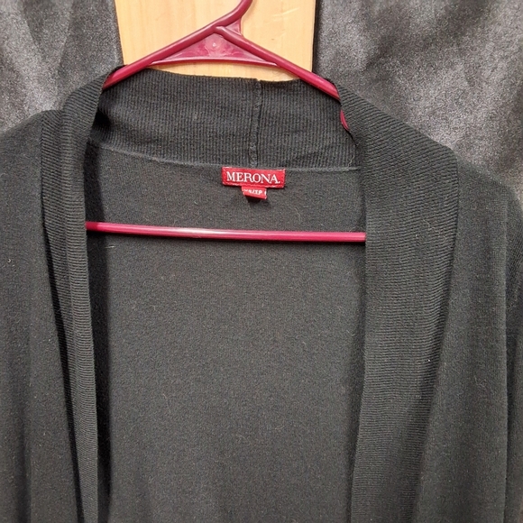 Merona Black short sleeve cardigan Top size XS - Picture 7 of 9